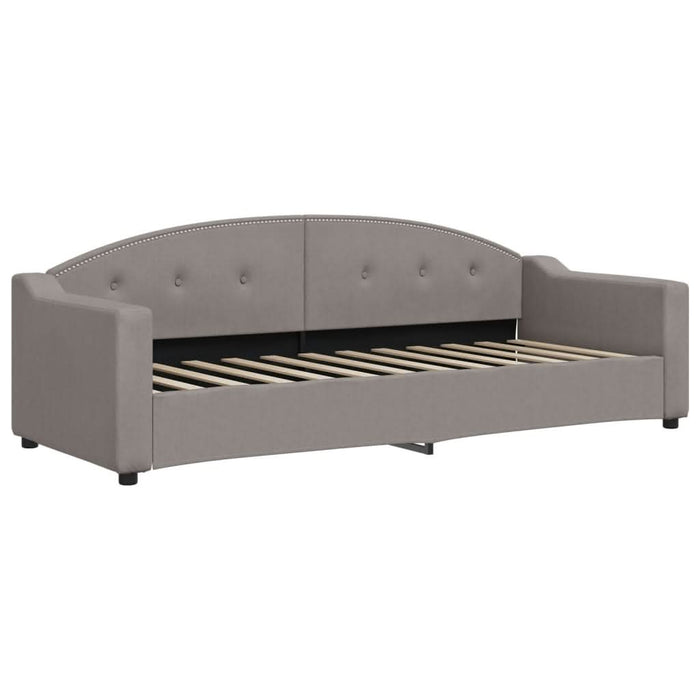 Pat de zi cu extensie și saltele, gri taupe, 80x200 cm, textil - WALTI WALTI