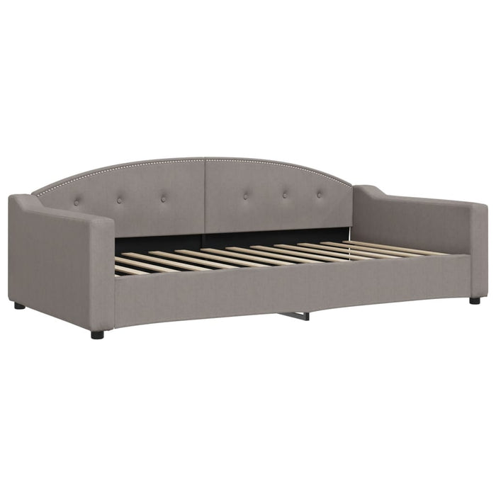 Pat de zi cu extensie și saltele, gri taupe, 100x200 cm, textil - WALTI WALTI