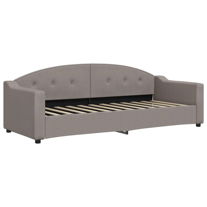 Pat de zi cu extensie și sertare, gri taupe, 80x200 cm, textil - WALTI WALTI