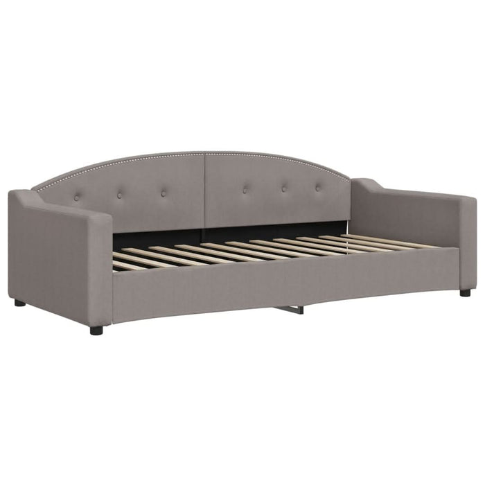Pat de zi cu extensie și sertare, gri taupe, 90x200 cm, textil - WALTI WALTI