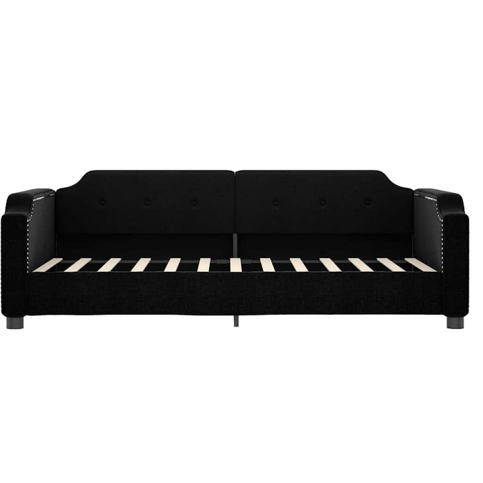 Pat de zi cu saltea, negru, 80x200 cm, textil - WALTI WALTI