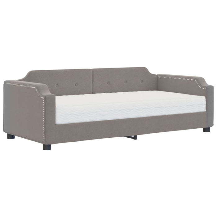 Pat de zi cu saltea, gri taupe, 80x200 cm, textil - WALTI WALTI