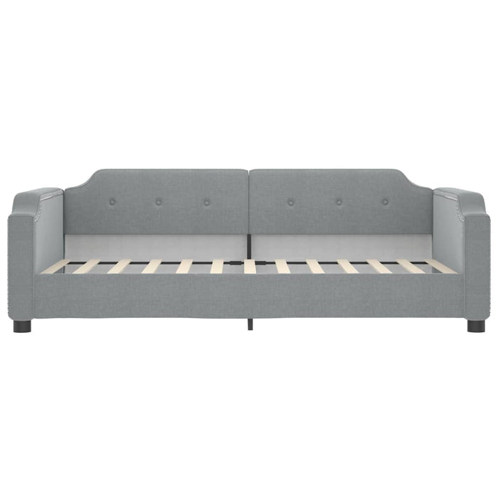 Pat de zi cu extensie, gri deschis, 80x200 cm, textil - WALTI WALTI