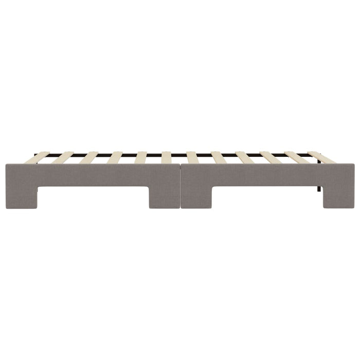 Pat de zi cu extensie, gri taupe, 80x200 cm, textil - WALTI WALTI