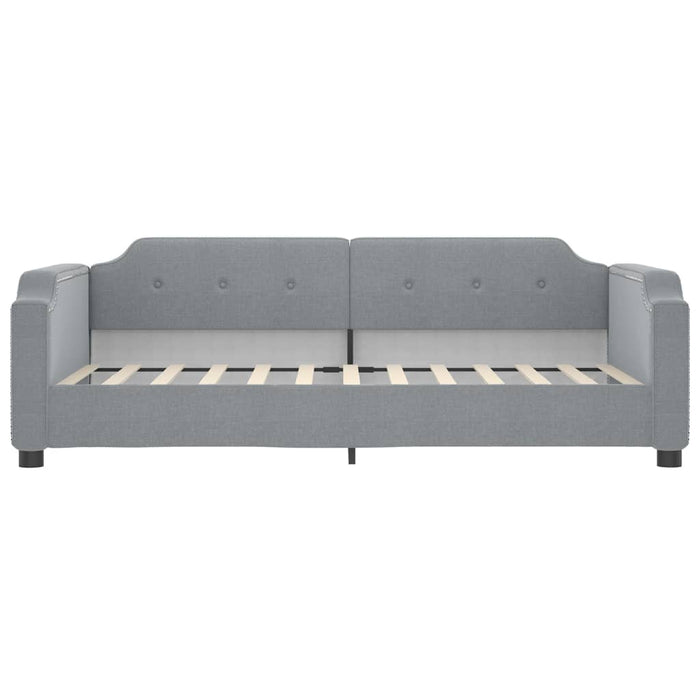 Pat de zi cu extensie, gri deschis, 90x200 cm, textil - WALTI WALTI
