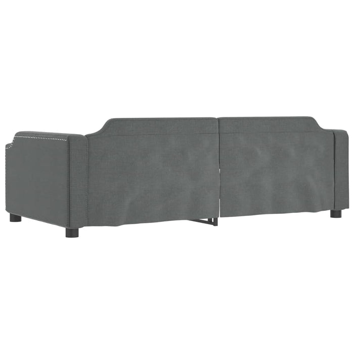 Pat de zi cu extensie, gri închis, 90x200 cm, textil - WALTI WALTI