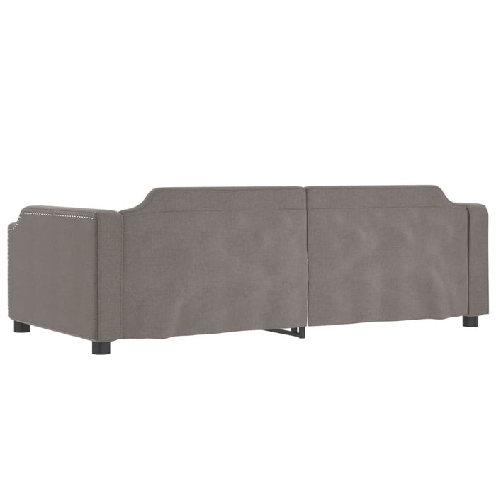 Pat de zi cu extensie, gri taupe, 90x200 cm, textil - WALTI WALTI