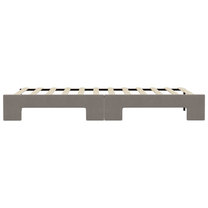 Pat de zi cu extensie, gri taupe, 90x200 cm, textil - WALTI WALTI