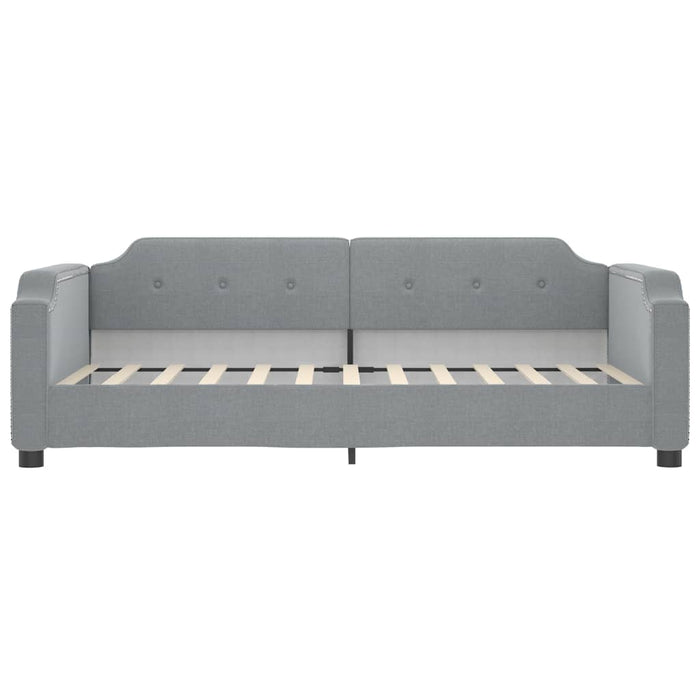 Pat de zi cu extensie, gri deschis, 100x200 cm, textil - WALTI WALTI
