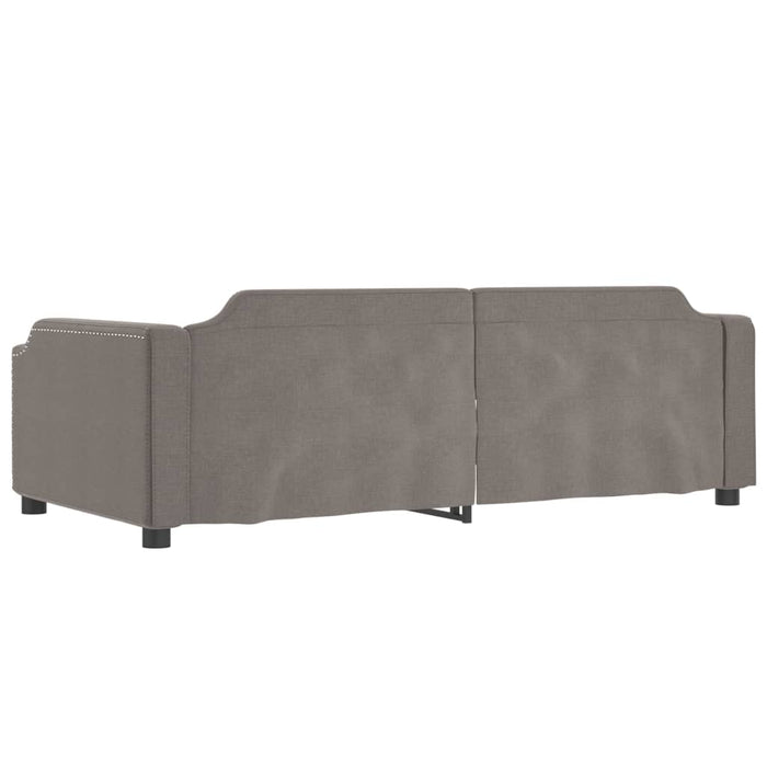 Pat de zi cu extensie, gri taupe, 100x200 cm, textil - WALTI WALTI
