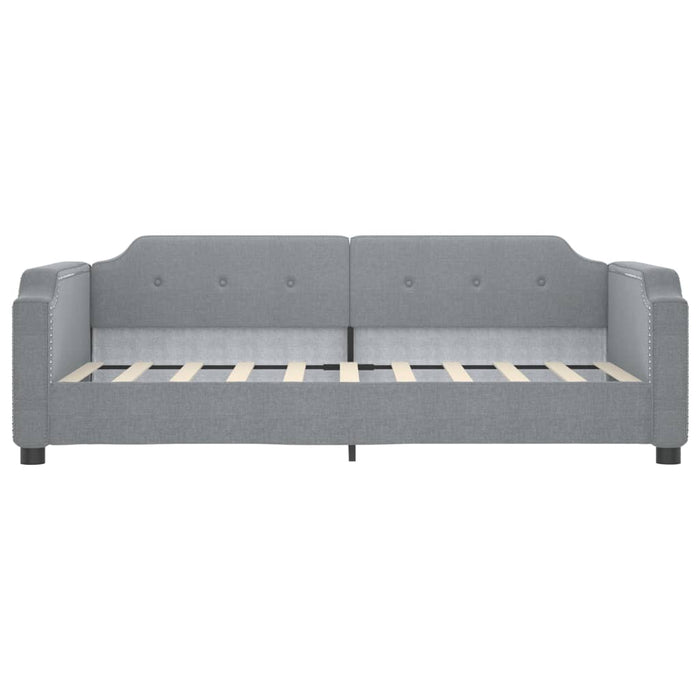 Pat de zi cu extensie, gri deschis, 90x190 cm, textil - WALTI WALTI