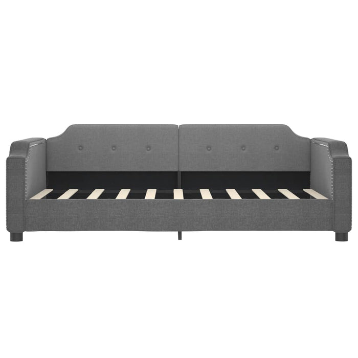 Pat de zi cu extensie, gri închis, 90x190 cm, textil - WALTI WALTI