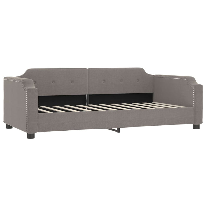 Pat de zi cu extensie și saltele, gri taupe, 90x200 cm, textil - WALTI WALTI