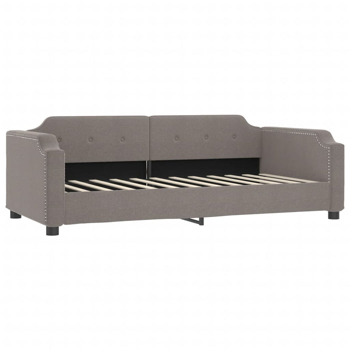 Pat de zi cu extensie și saltele, gri taupe, 100x200 cm, textil - WALTI WALTI