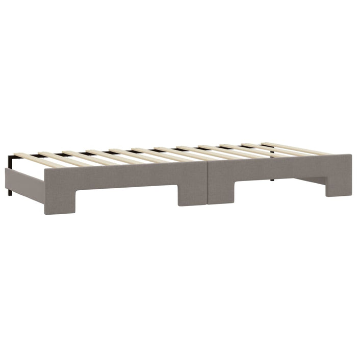 Pat de zi cu extensie și sertare, gri taupe, 80x200 cm, textil - WALTI WALTI
