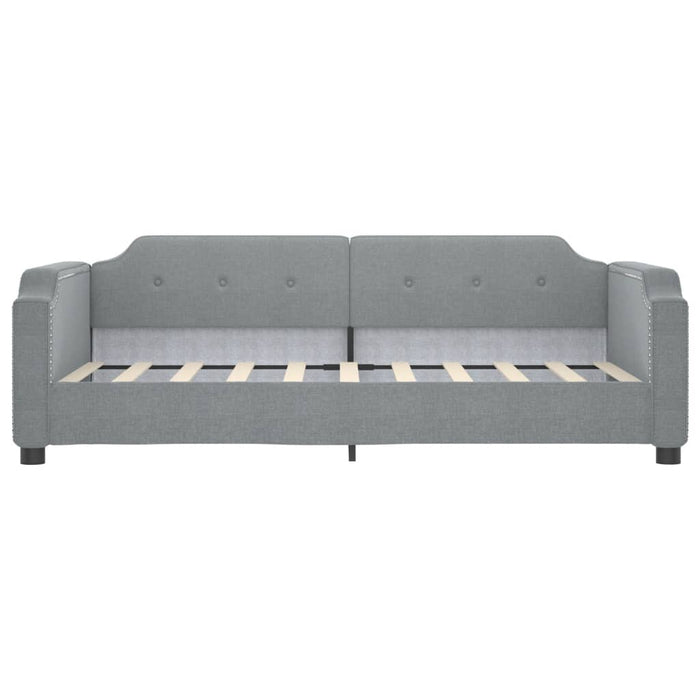Pat de zi cu extensie, gri deschis, 100x190 cm, textil WALTI