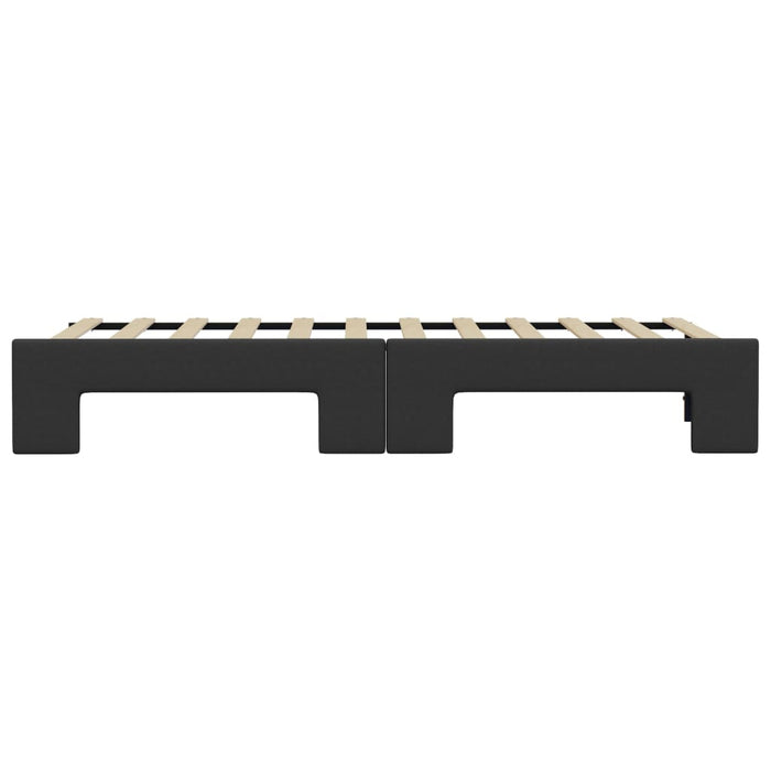 Pat de zi cu extensie, negru, 90x200 cm, piele ecologică - WALTI WALTI