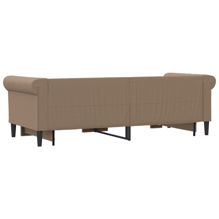 Pat de zi cu extensie, cappuccino, 90x200 cm, piele ecologică WALTI