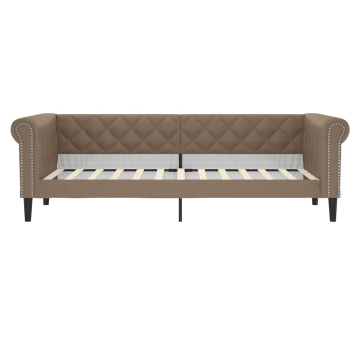 Pat de zi cu extensie, cappuccino, 90x200 cm, piele ecologică WALTI