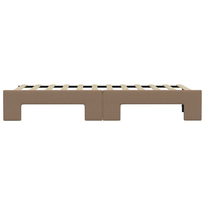 Pat de zi cu extensie, cappuccino, 90x200 cm, piele ecologică WALTI