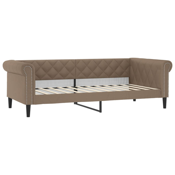 Pat de zi cu extensie și sertare cappuccino 90x200 cm piele eco WALTI