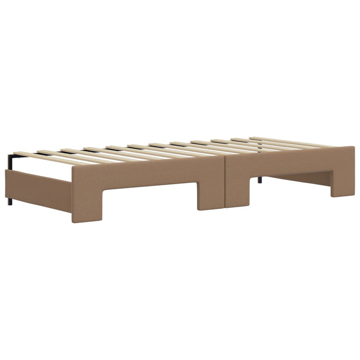 Pat de zi cu extensie și sertare cappuccino 90x200 cm piele eco WALTI