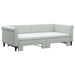 Pat de zi cu extensie și saltele, gri deschis 90x190 cm catifea - WALTI WALTI
