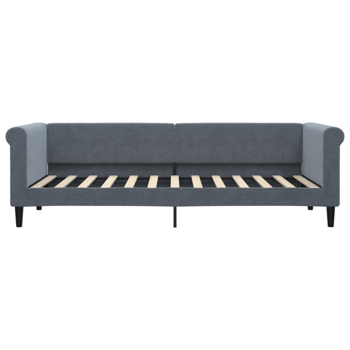 Pat de zi cu extensie și sertare gri închis 80x200 cm catifea - WALTI WALTI