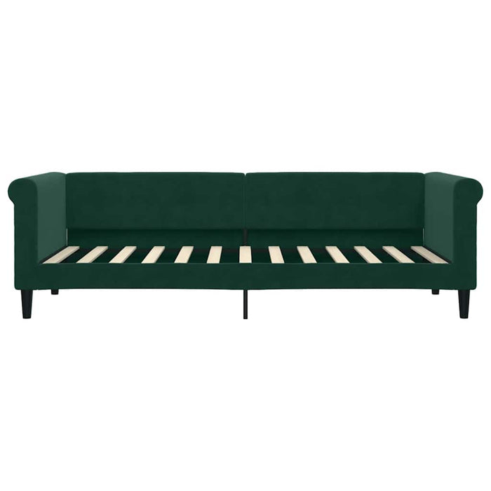 Pat de zi cu extensie și sertare verde închis 80x200 cm catifea WALTI