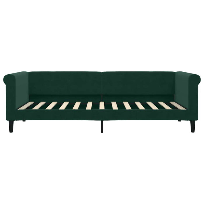 Pat de zi cu extensie și sertare verde închis 90x200 cm catifea WALTI