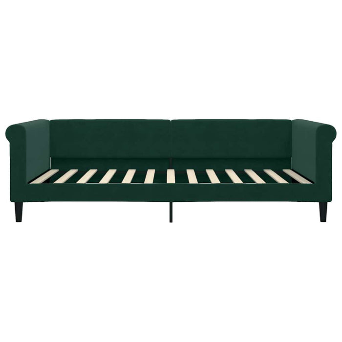 Pat de zi cu extensie și sertare verde închis 100x200cm catifea - WALTI WALTI