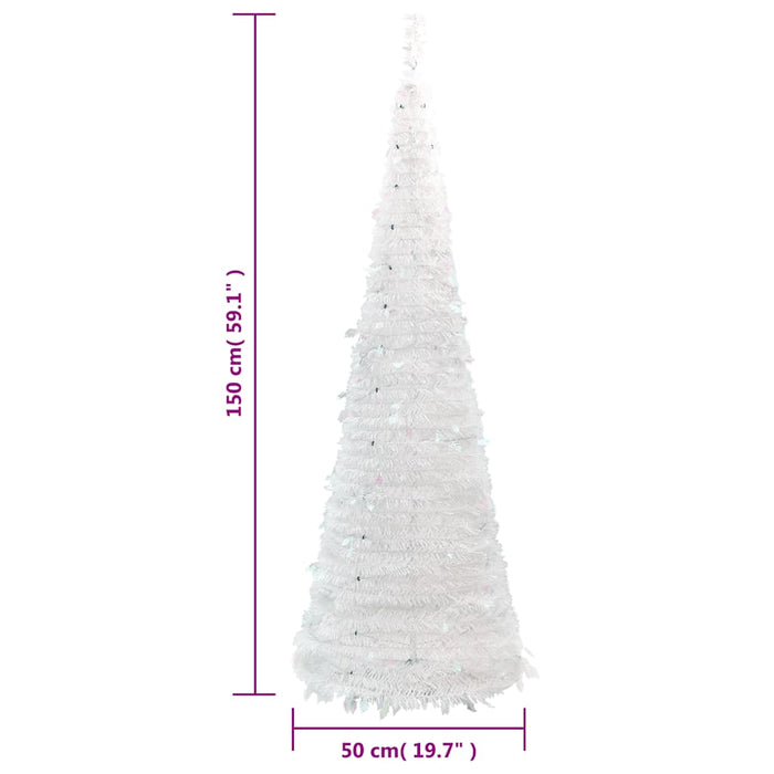 Brad de Crăciun artificial pop-up 100 LED-uri alb 150 cm - WALTI WALTI
