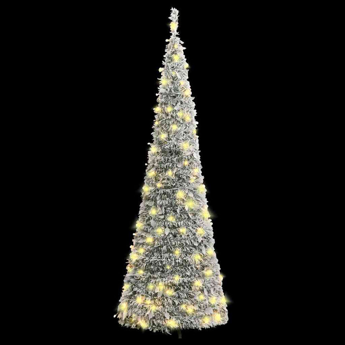 Brad de Crăciun artificial pop-up cu zăpadă, 50 LED-uri, 120 cm - WALTI WALTI