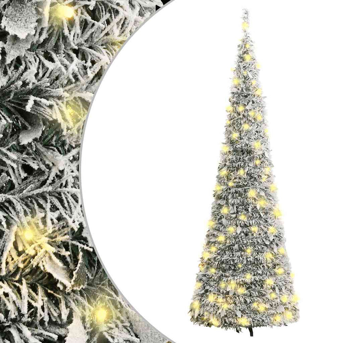 Brad de Crăciun artificial pop-up cu zăpadă, 100 LED-uri 150 cm - WALTI WALTI