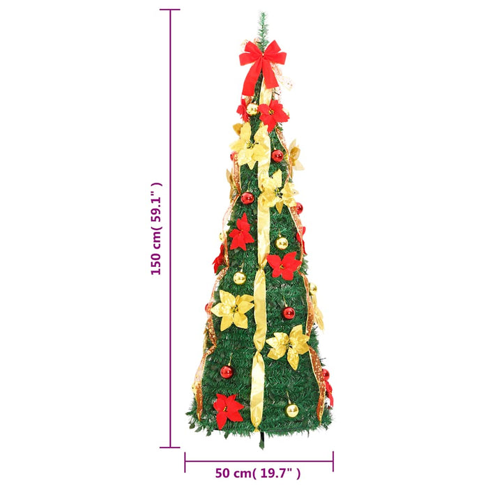Brad de Crăciun artificial pop-up 100 LED-uri verde 150 cm - WALTI WALTI