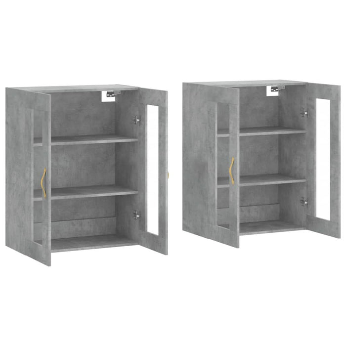 Dulapuri de perete, 2 buc., gri beton, lemn prelucrat - WALTI WALTI