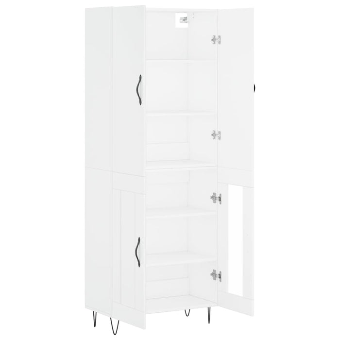Dulap înalt, alb, 69,5x34x180 cm, lemn compozit - WALTI WALTI