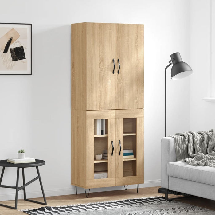 Dulap înalt, stejar sonoma, 69,5x34x180 cm, lemn compozit WALTI