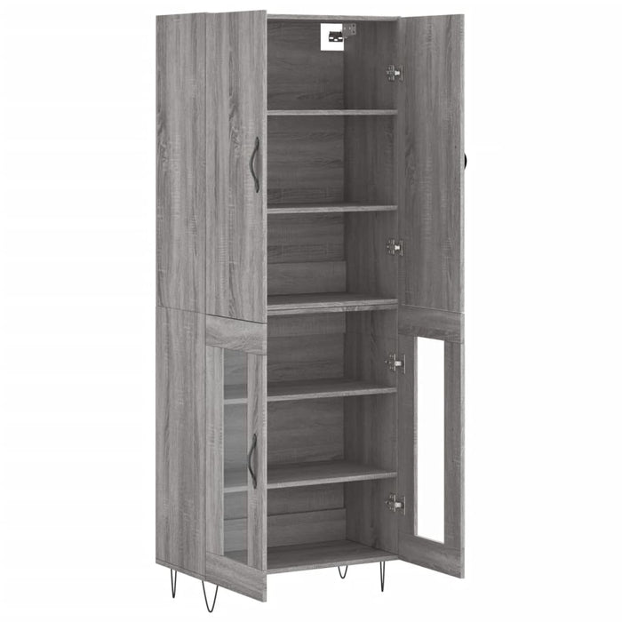 Dulap înalt, gri sonoma, 69,5x34x180 cm, lemn compozit WALTI