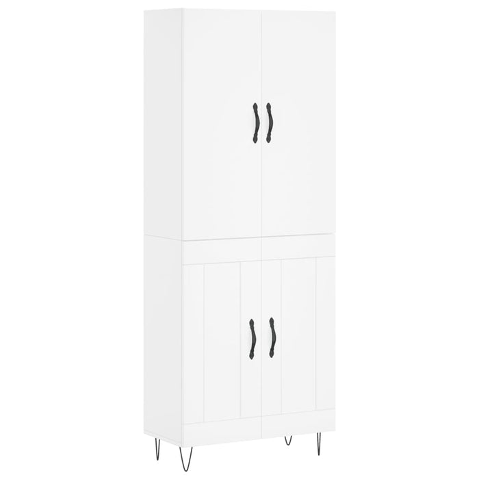 Dulap înalt, alb, 69,5x34x180 cm, lemn compozit WALTI