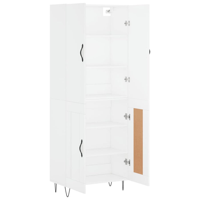 Dulap înalt, alb, 69,5x34x180 cm, lemn compozit WALTI