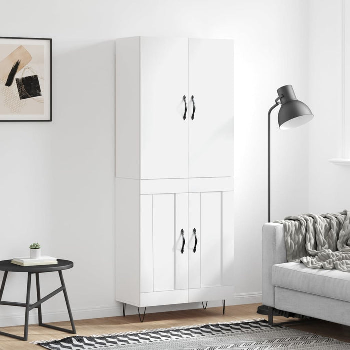 Dulap înalt, alb, 69,5x34x180 cm, lemn compozit WALTI