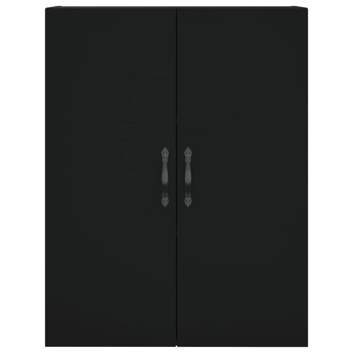 Dulap înalt, negru, 69,5x34x180 cm, lemn compozit WALTI