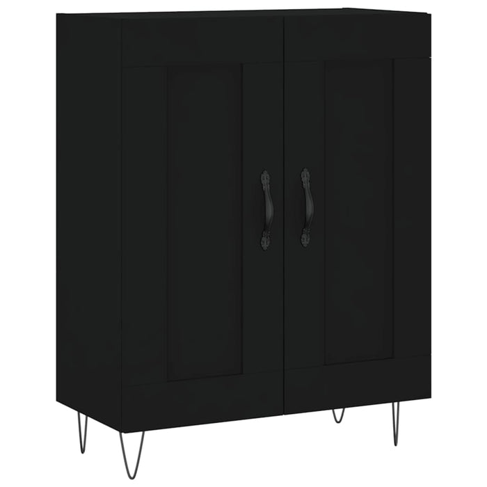 Dulap înalt, negru, 69,5x34x180 cm, lemn compozit WALTI