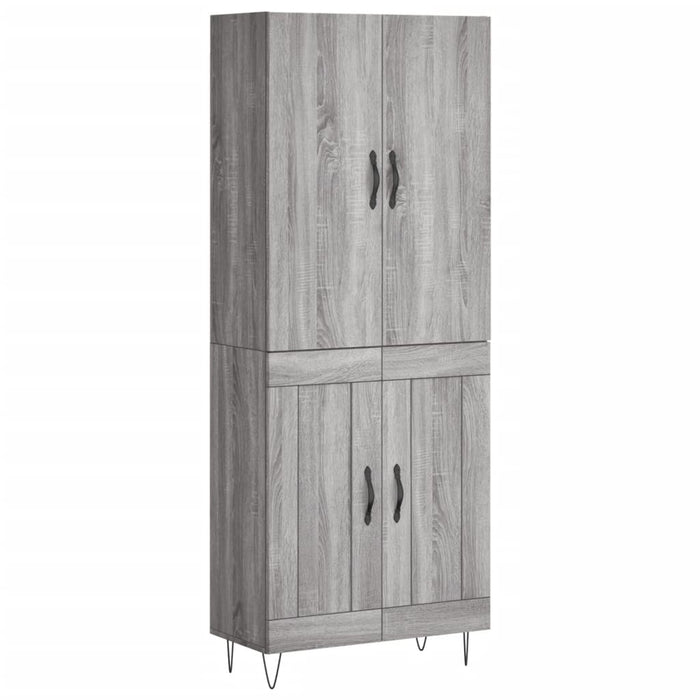 Dulap înalt, gri sonoma, 69,5x34x180 cm, lemn compozit - WALTI WALTI