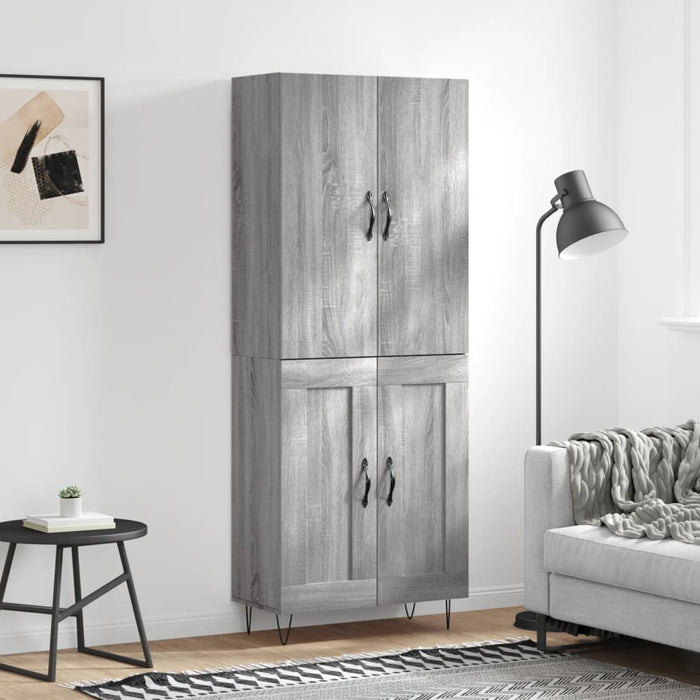 Dulap înalt, gri sonoma, 69,5x34x180 cm, lemn compozit - WALTI WALTI
