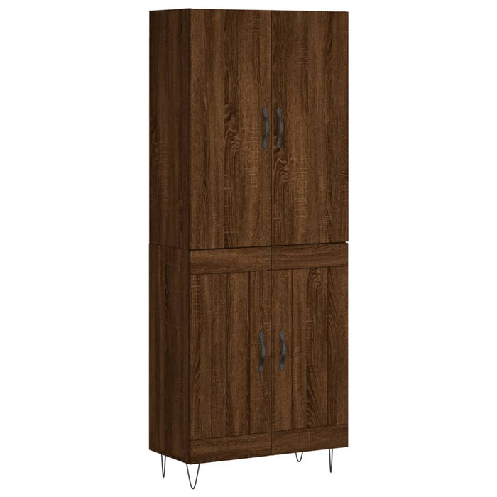 Dulap înalt, stejar maro, 69,5x34x180 cm, lemn compozit WALTI