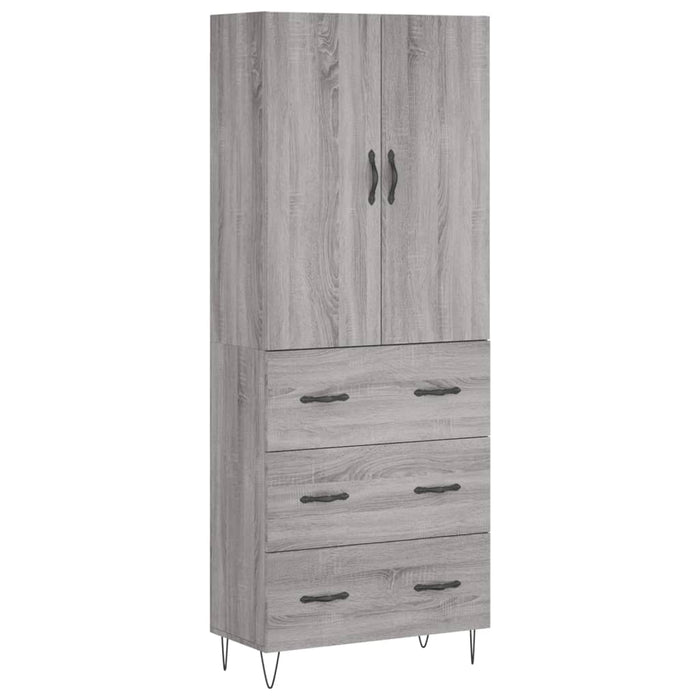 Dulap înalt, gri sonoma, 69,5x34x180 cm, lemn compozit - WALTI WALTI