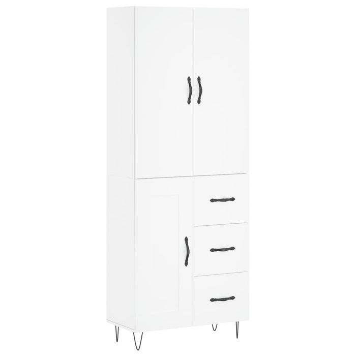 Dulap înalt, alb, 69,5x34x180 cm, lemn compozit - WALTI WALTI
