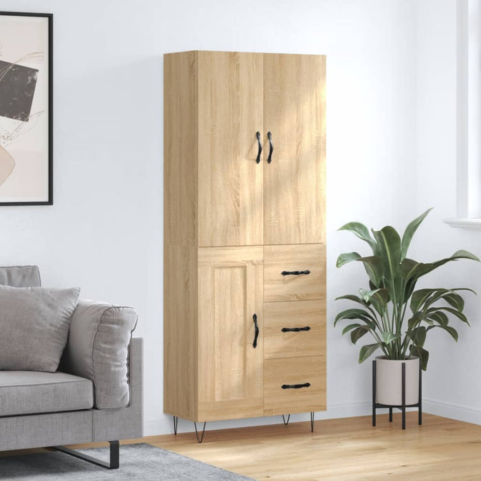 Dulap înalt, stejar sonoma, 69,5x34x180 cm, lemn compozit WALTI
